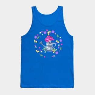 Gardening Watering Can Flowers Tank Top